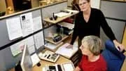 Verksamhetschef Lena Larsson och handläggaren Anna-Lena Fondelius.
