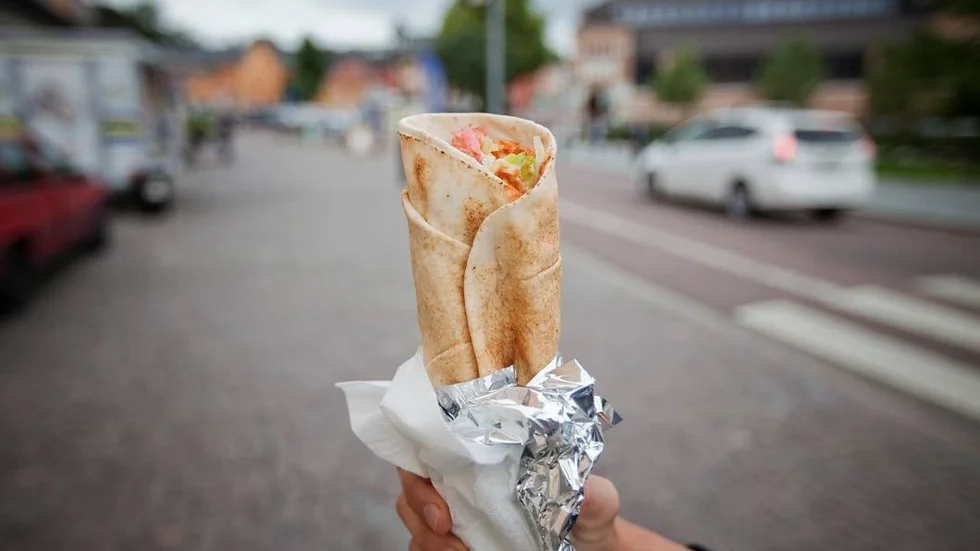Falafelvagnarna vid domkyrkan.