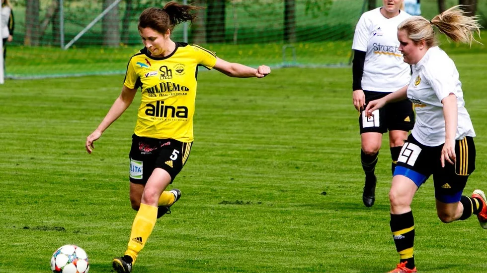 Fanny Hjelm Rönnlund i en tidigare match mot Korsnäs.