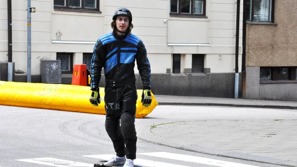 Veteran. Lukas Karlsson har åkt longboard i 12 år.