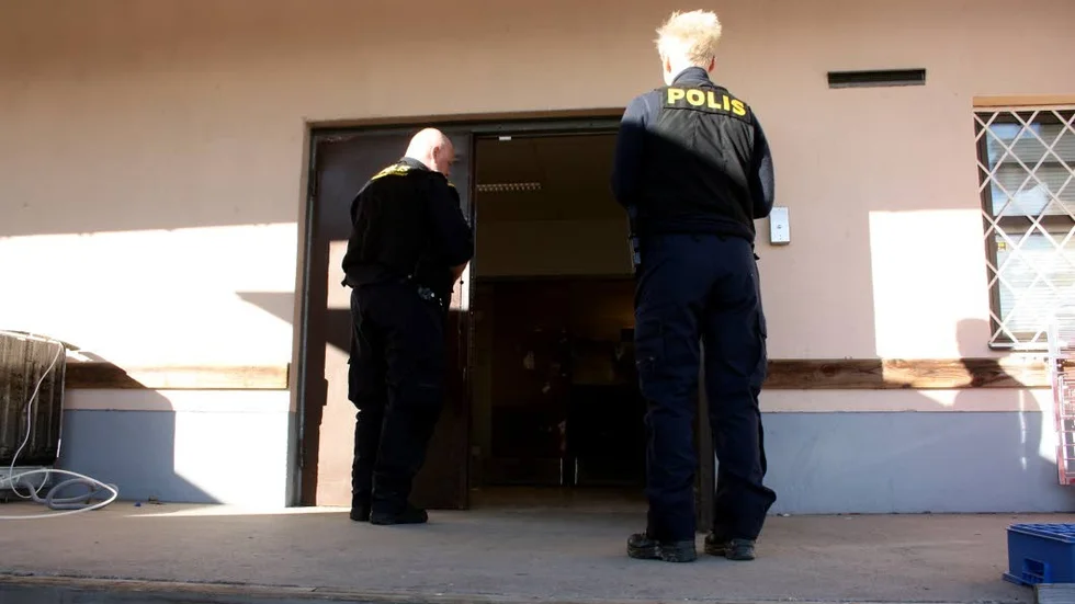 Polisen genomförde en teknisk undersökning på brottsplatsen under torsdagsförmiddagen.