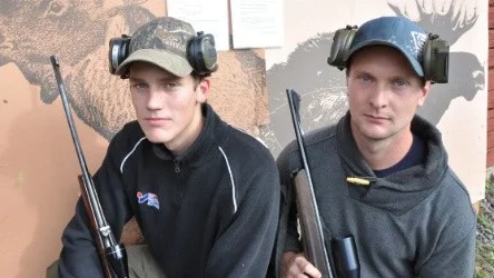 Linus Pettersson och Oskar Wahlsten passade på att öva.