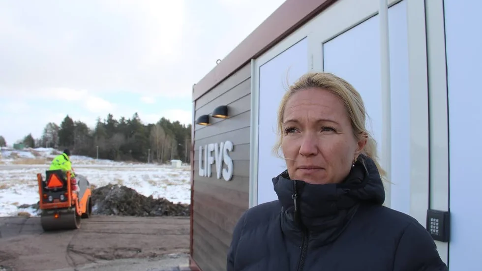Bea Garcia vid butiken som öppnades  i Frösundavik i mitten av mars.