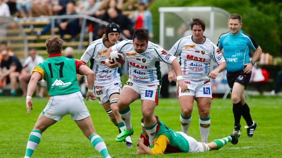 Forsade fram. Adil Salahov var en av ERK:arna som presterade bra rugby mot Hammarby.