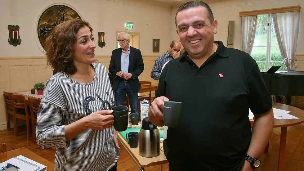 Blivande egna företagare? Mari Issa och Nader Bastouri, båda flyktingar från Syrien, drömmer båda om en framtid som egna företagare i Sverige.