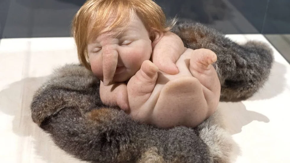 Newborn. Är titeln på Patricia Piccinis verk på det danska konstmuseet Arken. "Gys! Er den levende? heter utställningen som visas fram till den 6/8.