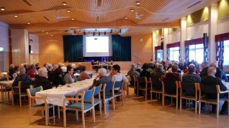 Det var nästan helt fulla bord på PRO:s årsmöte i Arjeplog i helgen.