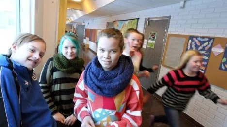 Robin Strömqvist, Elin Öhman och Nora Ferguson i klass 5 B tycker att hälsoprojektet är lite kul och spännande, om än de kanske inte alltid följer alla goda råd.