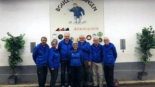Luleå Bouleklubbs V65:or. Från vänster: Matz Rosenberg, Britta Rosenberg, Jan Gedeborg, Anita Utterström, Rune Utterström,
Bengt Månsson och Tage Öhlén.
