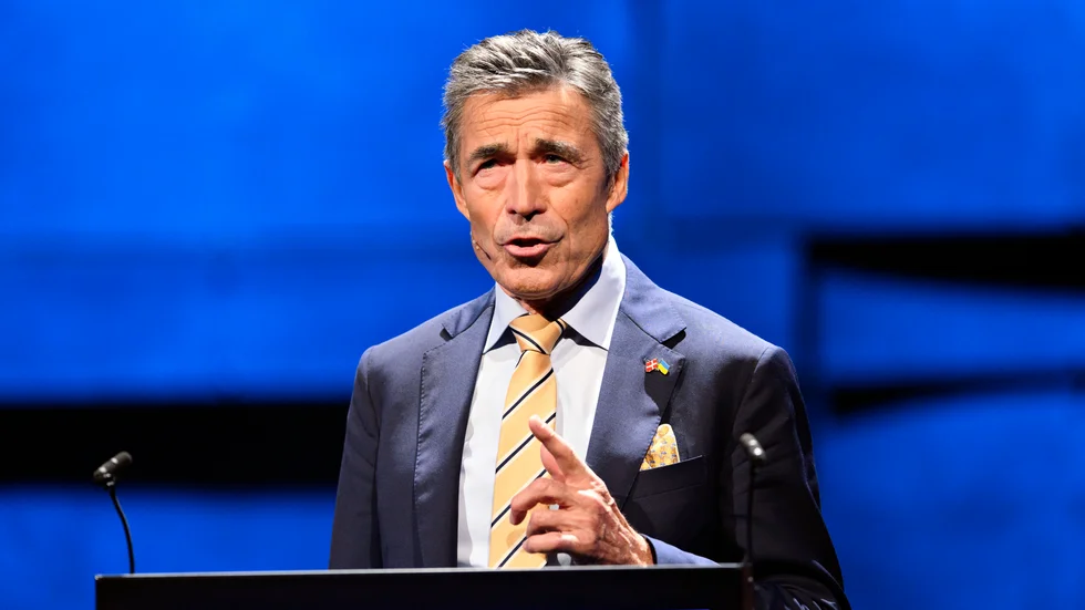 Anders Fogh Rasmussen, tidigare generalsekreterare för försvarsalliansen Nato, besökte Taiwan. Arkivbild.