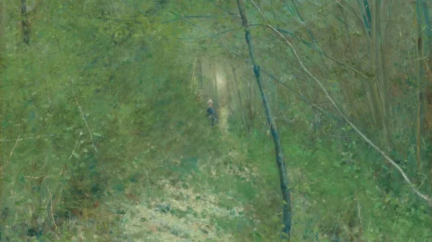 Gränsland. Skogsgläntan är en av Nordströms målningar i gränslandet mellan Impressionsim och naturalism.