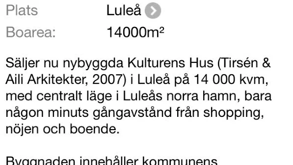 Annonsen. Så här ser annonsen på Blocket ut.
