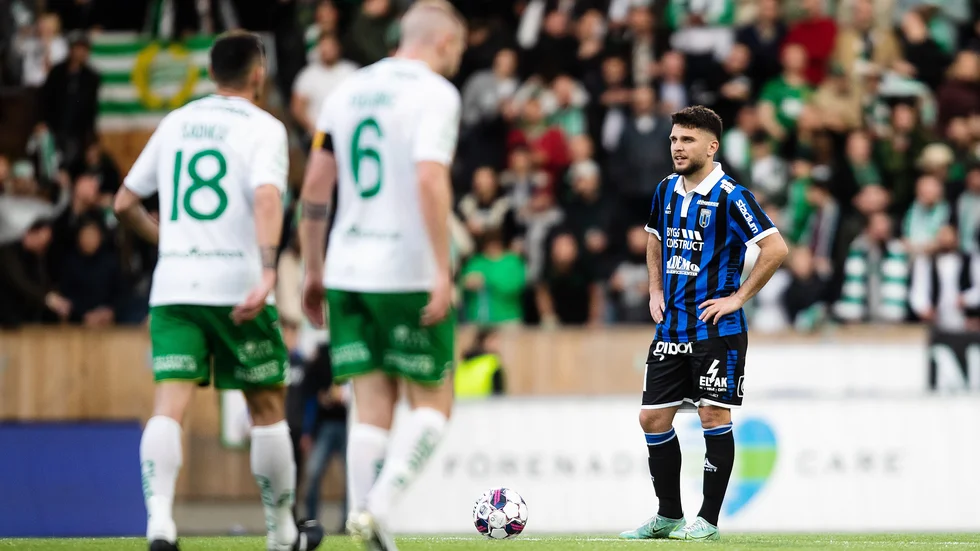 Edi Sylisufaj i vårmötet mot Hammarby. 