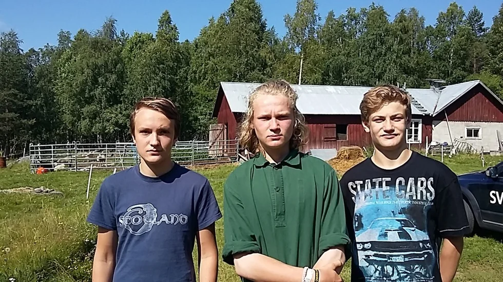 Hjältetrion. JOnatan Gilså, Elias Johansson och OLiver Sundström.