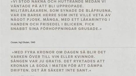 Lumparminnen från Luleå och Boden som inlämnats till projektets webbsida.