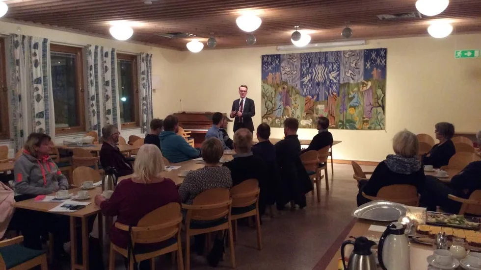 Riksdagsledamot Andreas Carlson var gästtalare på Kristdemokraternas årsmöte.