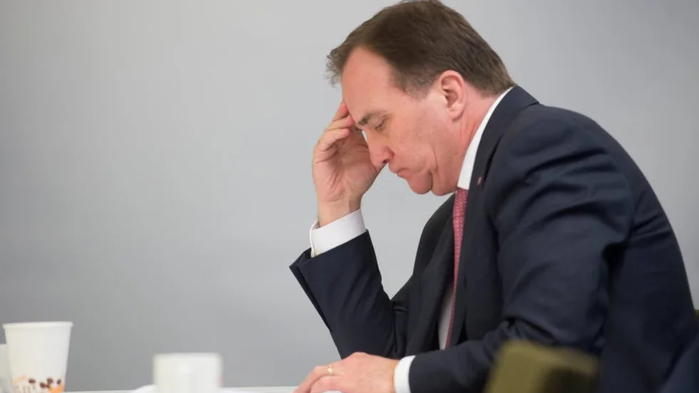 Stefan Löfven. Har historiskt låga förtroendesiffror.