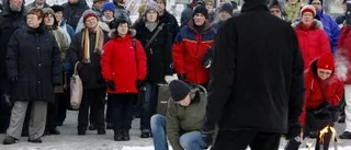 Ljusmanifestation mot mäns våld mot kvinnor