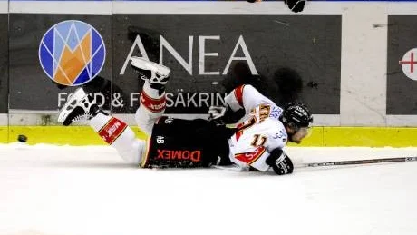 PLATT FALL. Pavel Skbek och Luleå Hockey rasade ihop totalt och fick till slut bara med sig en poäng från bortamatchen i Gävle.