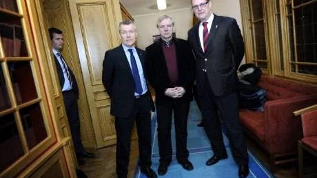 MILJARDMÄNNEN. LKAB:s vd Lars-Eric Aaro, Bolidens tekniske direktör Ulf Marklund och Northland resources vd Karl-Axel Waplan representerar industrier som väntas omsätta ofantliga pengar om några år.