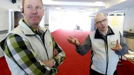 "Skogsbolagen vill utöva ensidig prispress för en redan utsatt grupp och det kan bli många entreprenörers död", fruktande konstellationen Anders Öhman (till vänster) och Ulf Sandström.