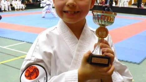 Inyons Fredrik Borg, 9 år, tog guld i sin klass.