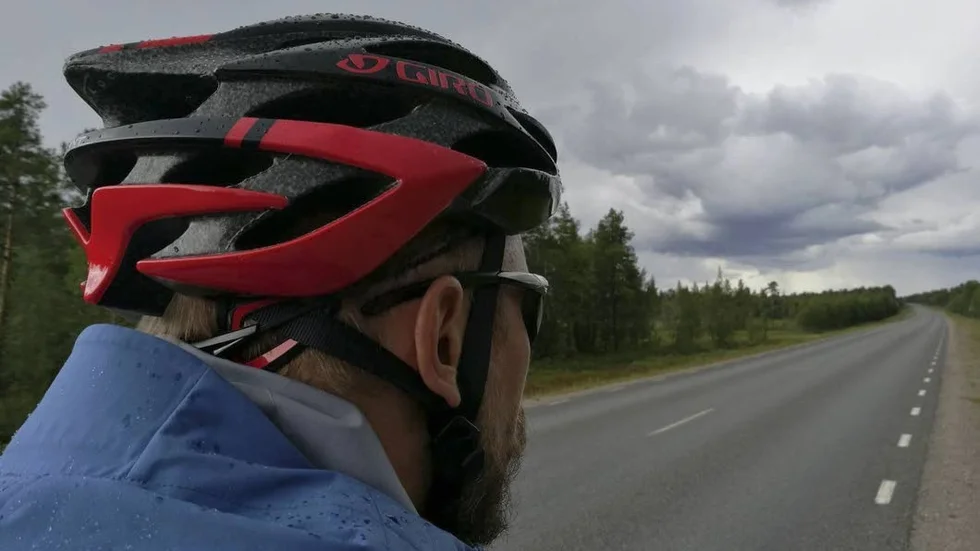 Vackert. Förutom ett par störtskurar var det fint väder hela dagen. "Och man såg ju sådant som man inte ser när man kör där med bilen. Bland annat två tranor och en jättefin bäck nära vägen", säger Fredrik.