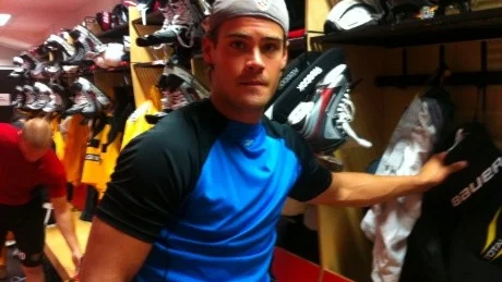 Karl Fabricius är tillbaka i Luleå Hockey. Bilden är tagen strax innan han gjorde sitt första träningspass med sin nygamla klubb.