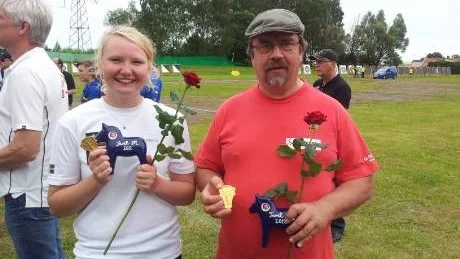 LÄNSSEGRARE. Erika Jangnäs, Luleå Bågskytteklubb, och Paul Köhler, BSK Nimrod (Gällivare) tog hem varsitt SM-guld i Borlänge under helgen.