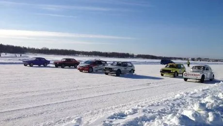 HET. Luleåföraren Tommy  Jakobsson hade en lyckad helg i sin röda Honda Civic.