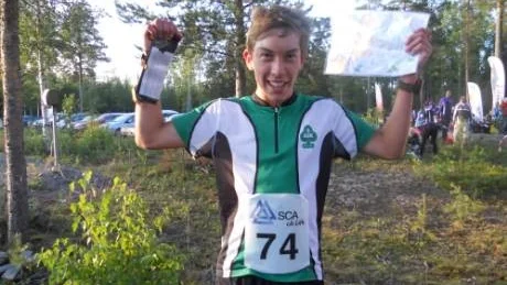 marginal. 28 sekunder  hade Jonas Larson till godo på tvåan.Foto: Nils Degerlund