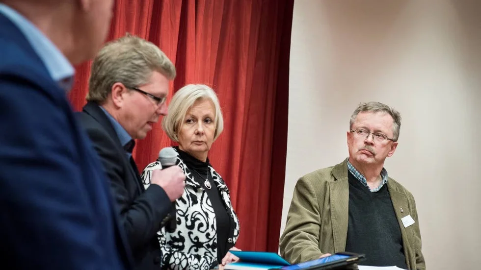 DEBATT. Lars Nilsson (Överkalix utveckling), Mikael Larsson (kommunalråd), Britta Stoltz-Lundström (Bristo AB) och Håkan Ylinenpää (LTU).