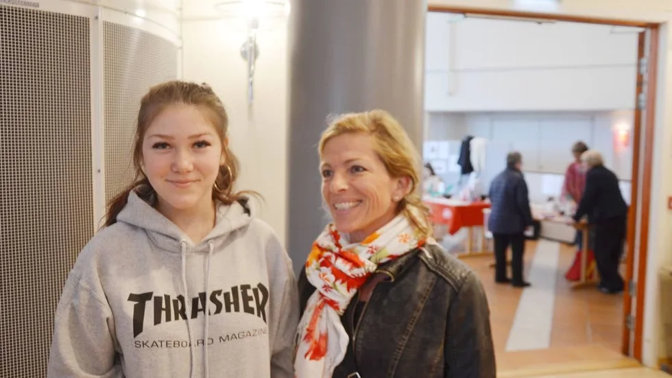 Anna Nordström och Elina Jönsson hade kört hela vägenf rån Boden för att gå på Må Bra Dagen i Kalix.