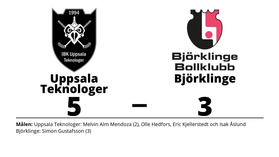 IBK Uppsala Teknologer vann mot Björklinge BK