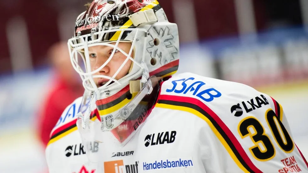 Målvaktshjälten. Filip Gustavsson storspelade när Luleå Hockey vann borta mot Malmö.