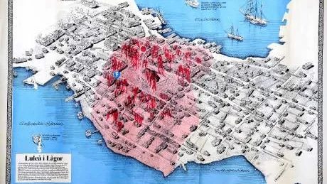 STOR FÖRÖDELSE. Hela 18 kvarter, 75 gårdar, brann ner den där ljusa och varma sommarnatten. Ungefär klockan tre på natten hörde stadsborna kyrkklockorna störta till marken och orgelns klagande läte när den varma luften drog genom piporna.