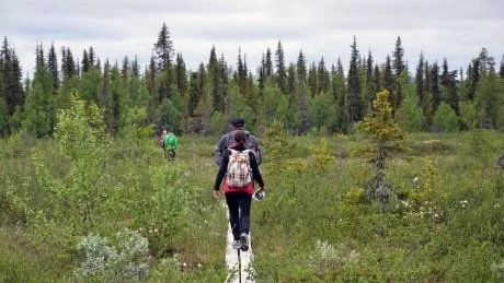 TAKTFAST. För 13:e året i rad fick rallarstigen mellan Gällivare och Porjus återigen uppleva trampet av taktfasta fötter i rallarnas spår.
