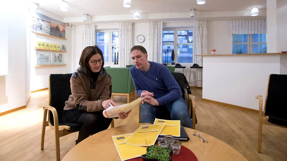 Positiva. Helen Röckner och Robert Lindgren från­ ­Destination Piteå har stor tilltro till handeln i Piteå.