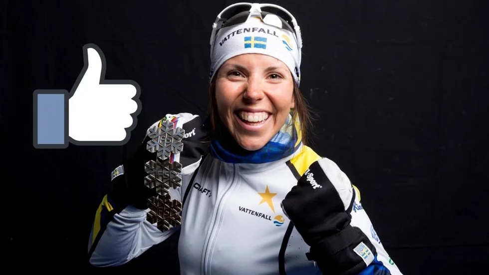 Populär. Charlotte Kalla har en bra bit över 200 000 gillamarkeringar på Facebook.