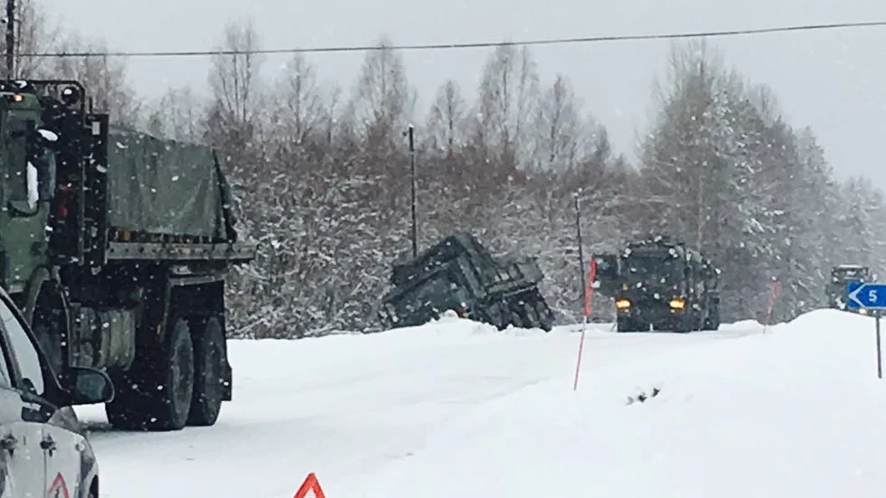 Avåkning. Olyckan inträffade på väg 356 mellan Boden och Älvsbyn.