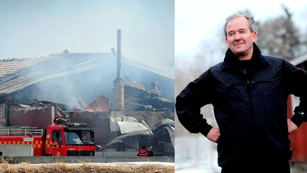 Eldsvåda. "När det ringde vaknade jag till snabbt", säger ägaren Mikael Hugosson.