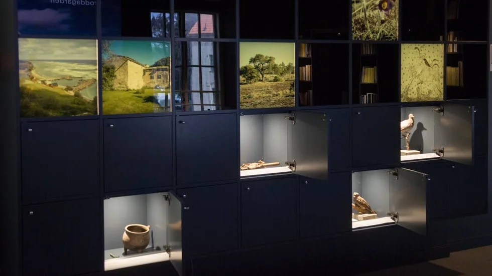 I arkivskpet kan du se utvalda föremål från olika platser på Gotland. Allt taget från museets egna utställningar.