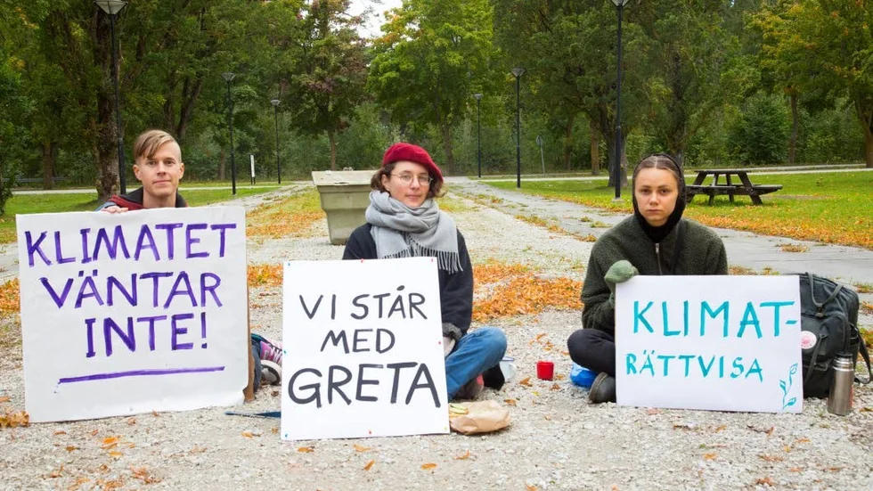 Oscar Larsson, Elin Fahlstedt och Gubb Marit Stigson