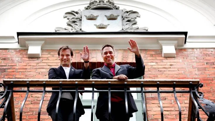 Gustaf Hoffstedt och Christer Engelhardt ska vara värdar under Gotlands pr-resa till Stockholm.