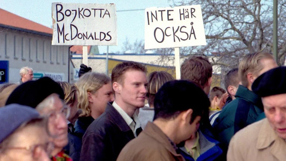 Invigningen av McDonalds på Östercentrum, den 26 mars 1998.