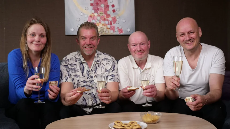 Humorgruppen från vänster till höger: Linn Abrahamsson, Totta Lundberg, Nicklas Nordborg och Mattias Appelqvist.