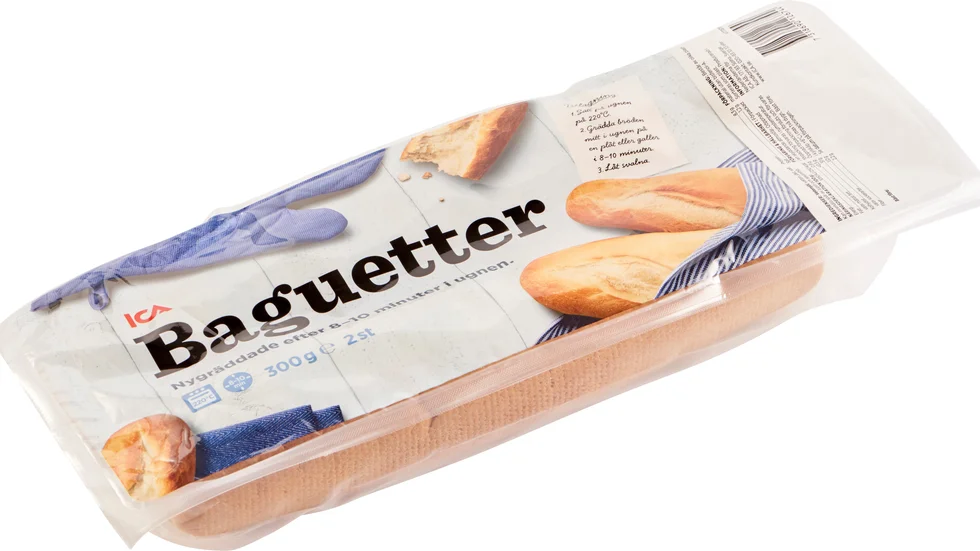 Ica återkallar baguetter efter larm om metallbitar. Pressbild.