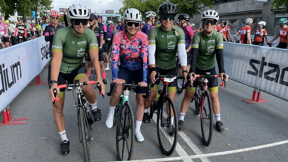 Jill Eriksson, Madelene Burgström, Sara Waerme, Frida Lindkvist är redo för Tjejvättern. 