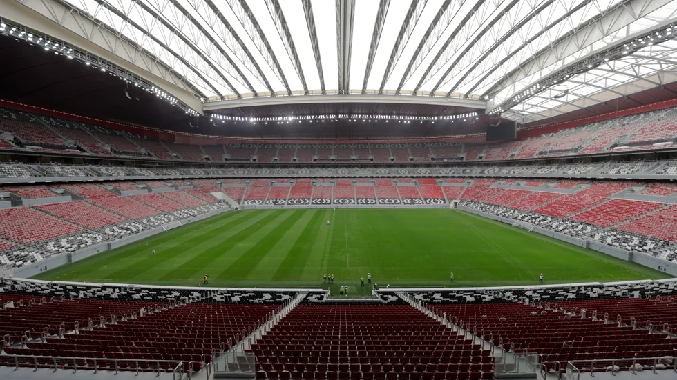 Al Bayt-stadion är en av VM-slutspelets arenor. Akrivbild.