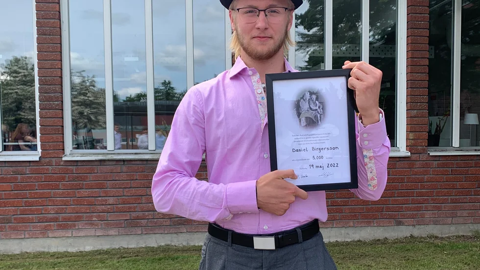 Spjutkastaren Daniel Birgersson fick ta emot ett stipendium från Kurt och Ingegärd Lindgrens fond på 5000 kronor. Samtidigt när han närvarade på Nyköpings högstadiums avslutningsmiddag. 